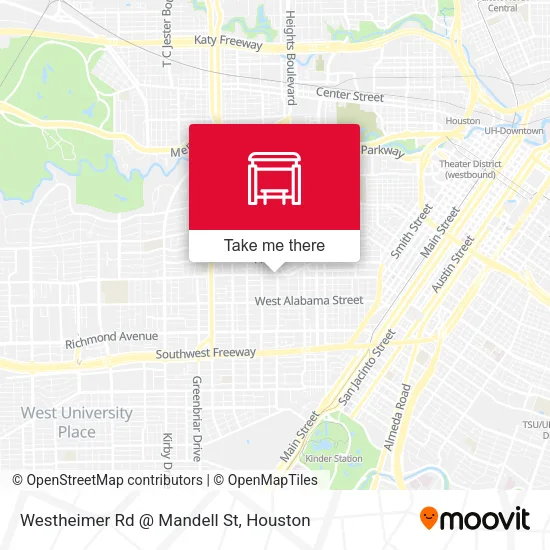 Westheimer Rd @ Mandell St map