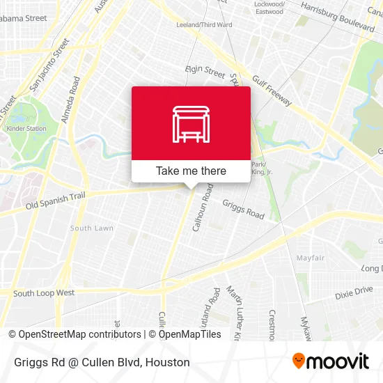 Mapa de Griggs Rd @ Cullen Blvd