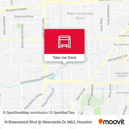 N Braeswood Blvd @ Newcastle Dr Mb2 map