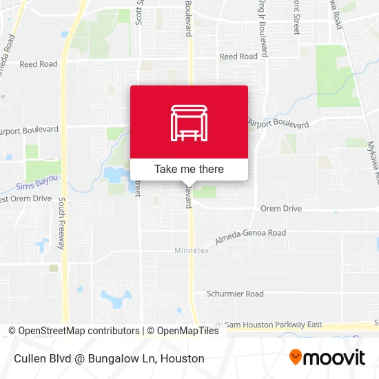 Cullen Blvd @ Bungalow Ln map