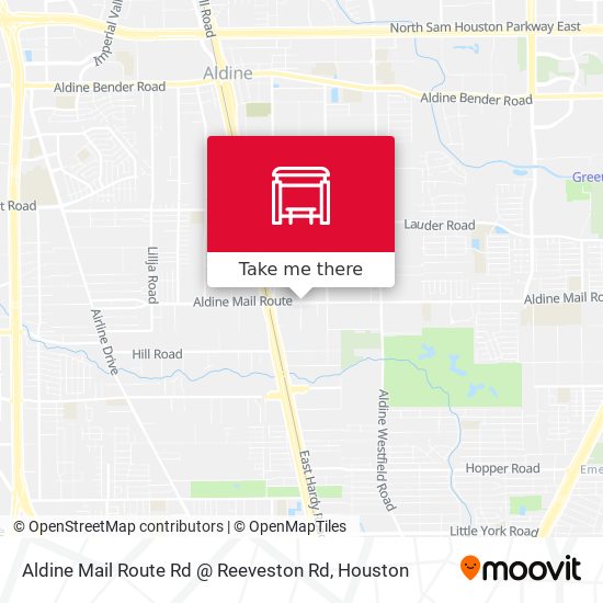 Aldine Mail Route Rd @ Reeveston Rd map