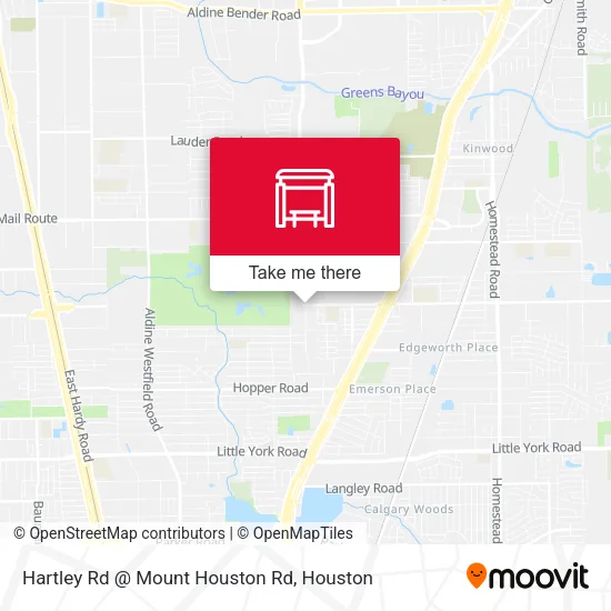 Hartley Rd @ Mount Houston Rd map