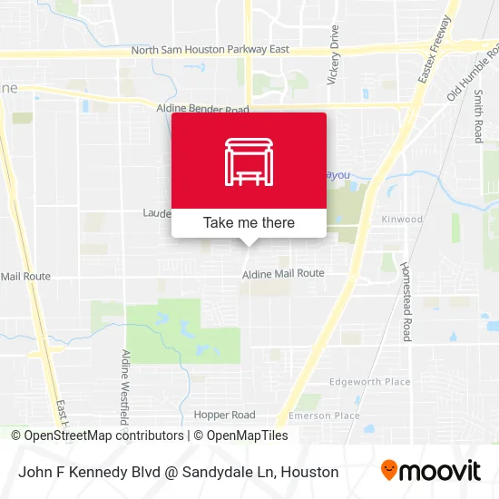 John F Kennedy Blvd @ Sandydale Ln map