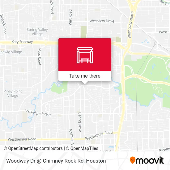 Woodway Dr @ Chimney Rock Rd map