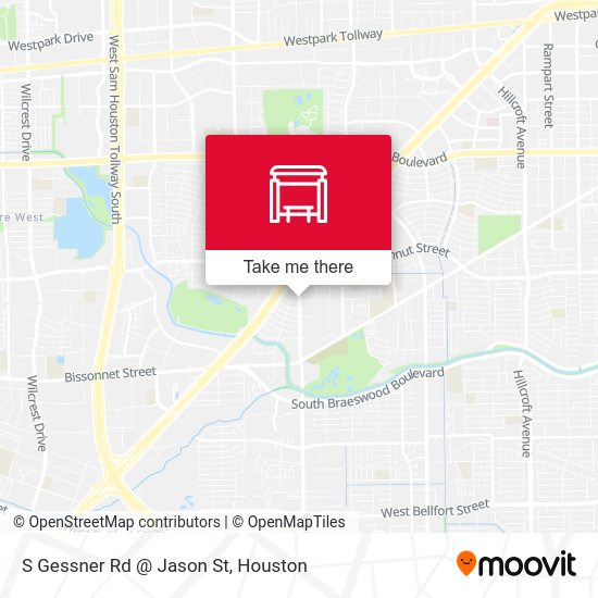 S Gessner Rd @ Jason St map