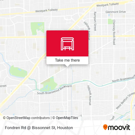 Mapa de Fondren Rd @ Bissonnet St