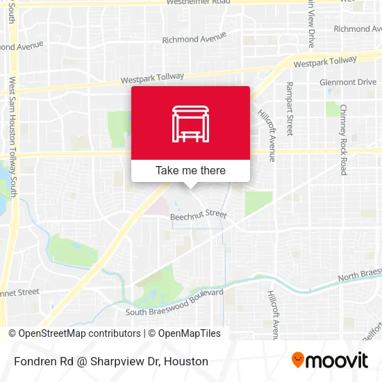 Mapa de Fondren Rd @ Sharpview Dr