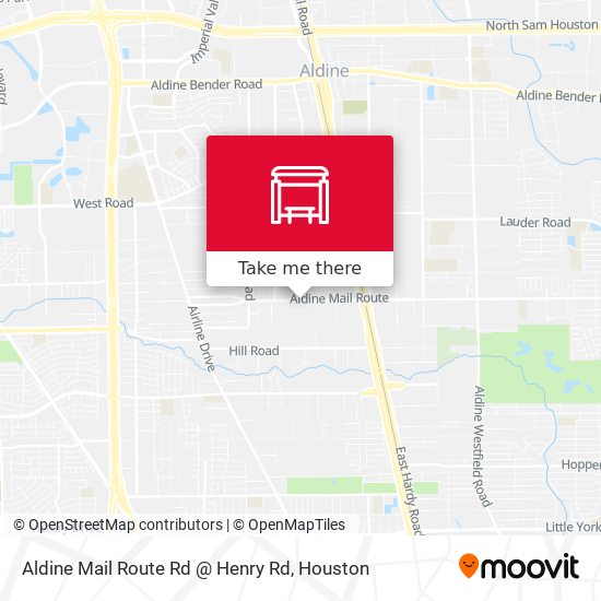 Aldine Mail Route Rd @ Henry Rd map