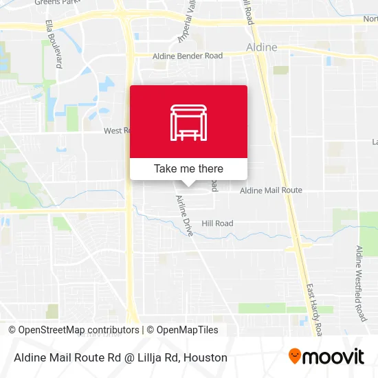 Mapa de Aldine Mail Route Rd @ Lillja Rd