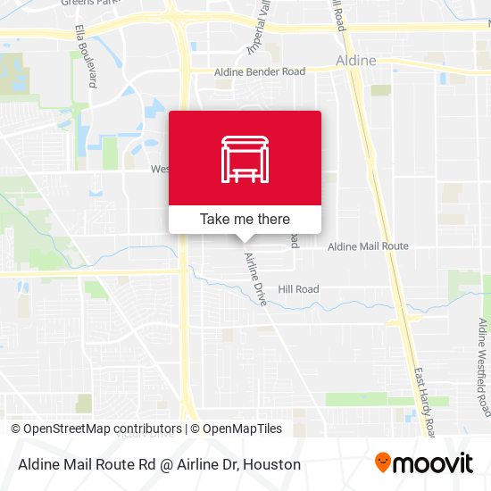 Aldine Mail Route Rd @ Airline Dr map