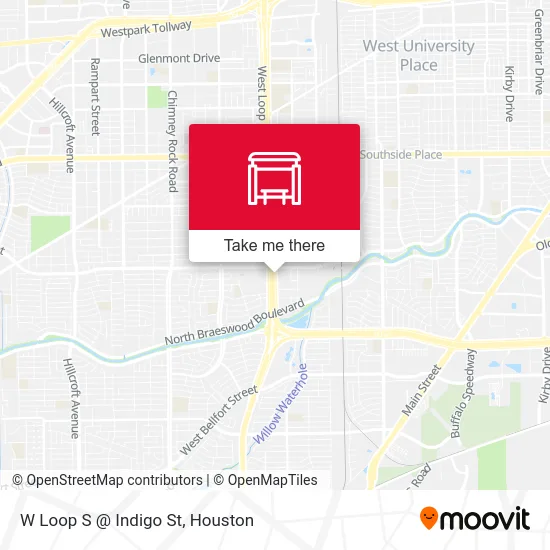 Mapa de W Loop S @ Indigo St