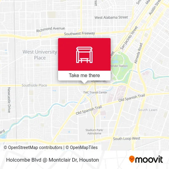 Mapa de Holcombe Blvd @ Montclair Dr