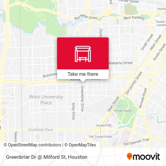 Greenbriar Dr @ Milford St map