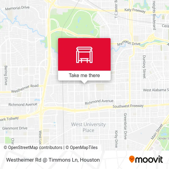 Westheimer Rd @ Timmons Ln map