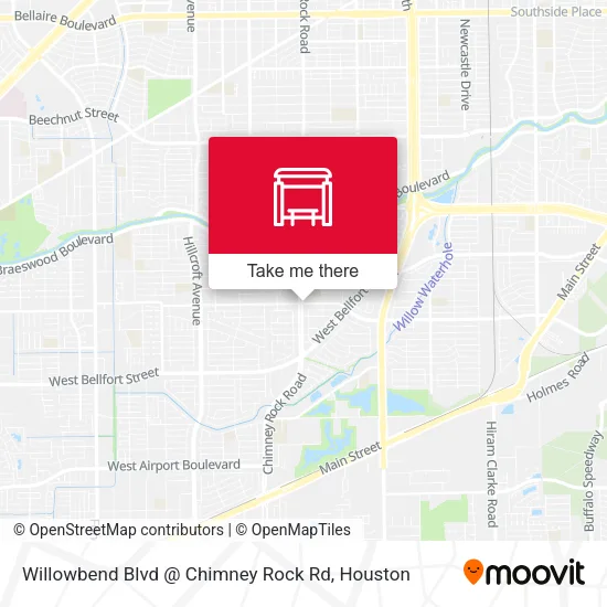 Willowbend Blvd @ Chimney Rock Rd map