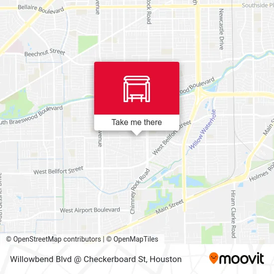 Willowbend Blvd @ Checkerboard St map