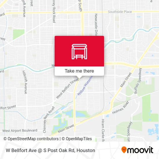 W Bellfort Ave @ S Post Oak Rd map