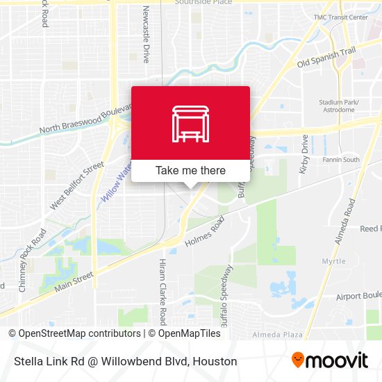 Stella Link Rd @ Willowbend Blvd map