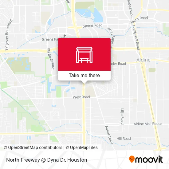 Mapa de North Freeway   @ Dyna Dr