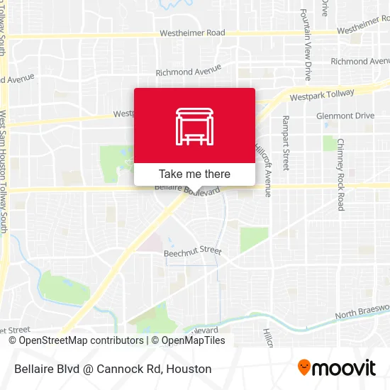 Mapa de Bellaire Blvd @ Cannock Rd