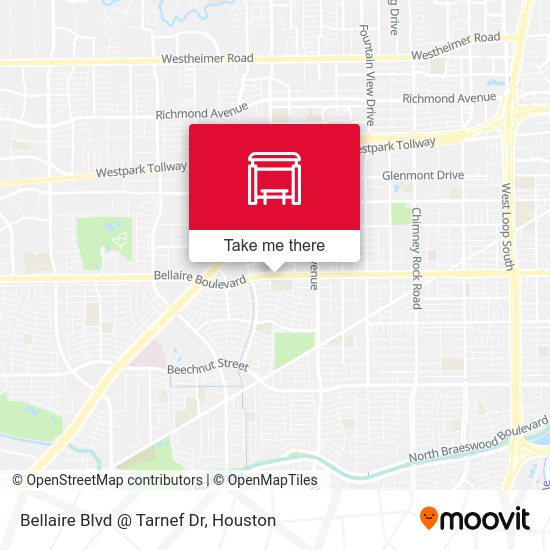 Bellaire Blvd @ Tarnef Dr map