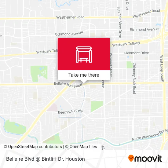 Bellaire Blvd @ Bintliff Dr map