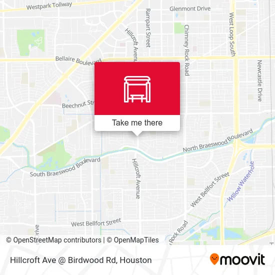 Hillcroft Ave @ Birdwood Rd map