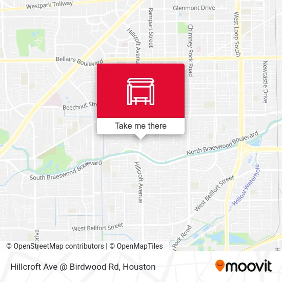 Hillcroft Ave @ Birdwood Rd map