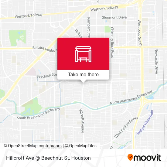 Mapa de Hillcroft Ave @ Beechnut St