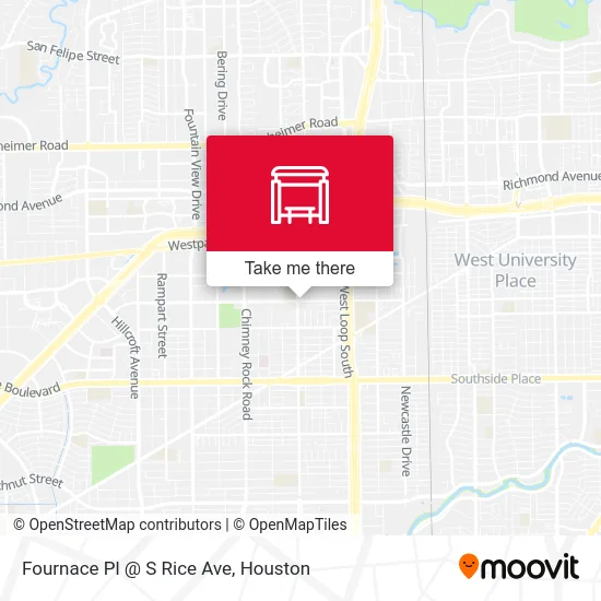 Mapa de Fournace Pl @ S Rice Ave