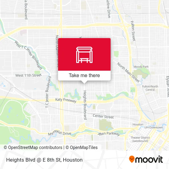 Heights Blvd @ E 8th St map