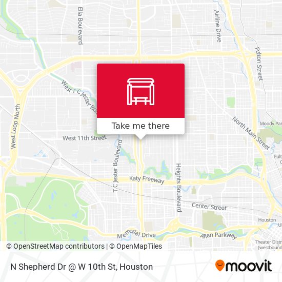 Mapa de N Shepherd Dr @ W 10th St