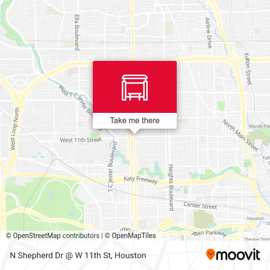 Mapa de N Shepherd Dr @ W 11th St
