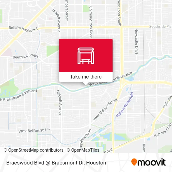 Braeswood Blvd @ Braesmont Dr map