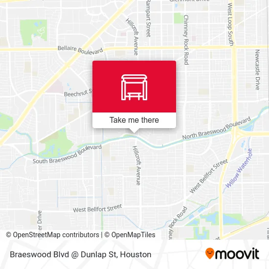 Braeswood Blvd @ Dunlap St map