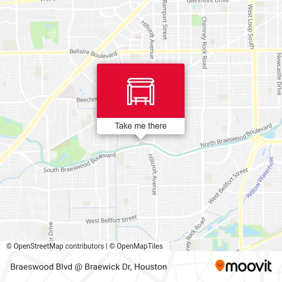 Braeswood Blvd @ Braewick Dr map