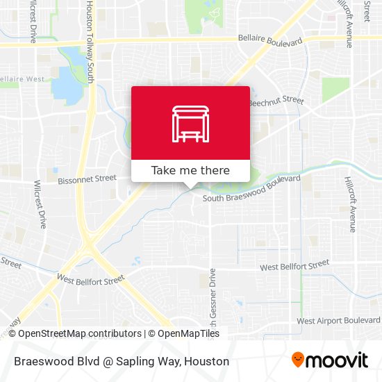 Mapa de Braeswood Blvd @ Sapling Way