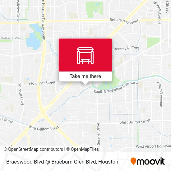 Braeswood Blvd @ Braeburn Glen Blvd map