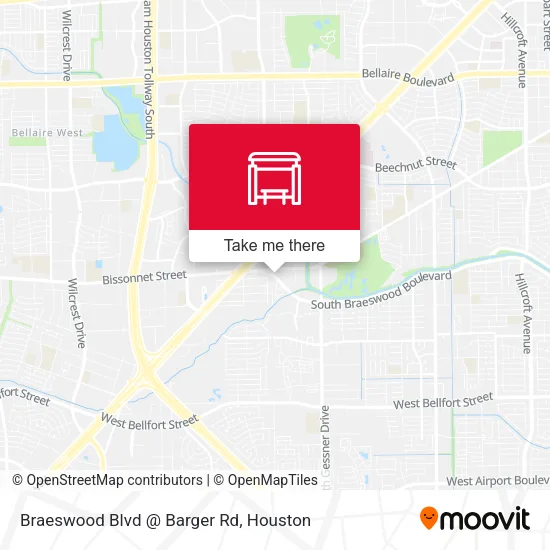 Braeswood Blvd @ Barger Rd map