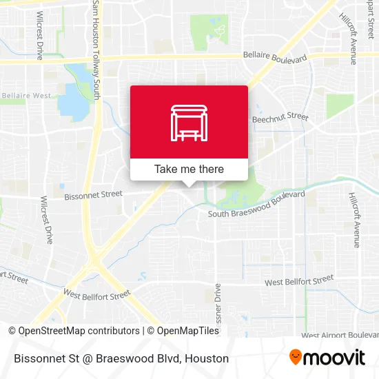 Bissonnet St @ Braeswood Blvd map