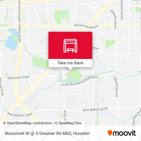Bissonnet St @ S Gessner Rd Mb2 map