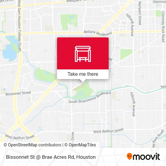 Bissonnet St @ Brae Acres Rd map