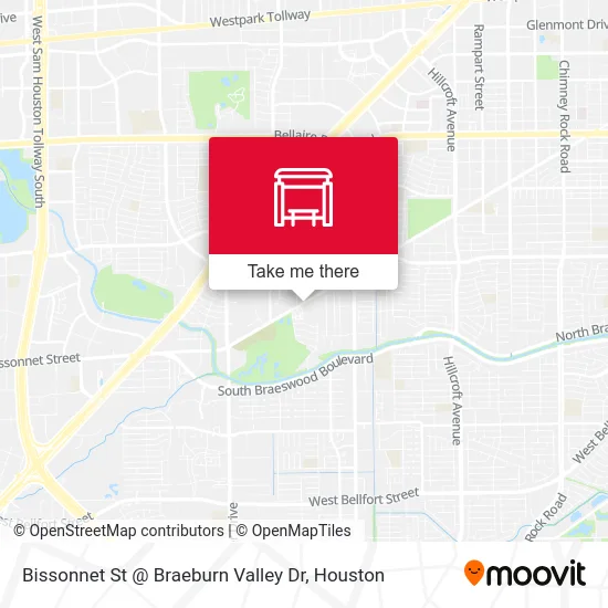 Bissonnet St @ Braeburn Valley Dr map