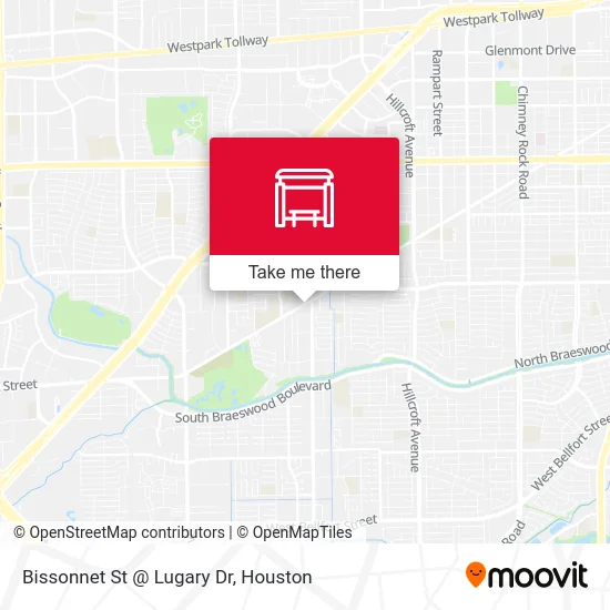 Bissonnet St @ Lugary Dr map