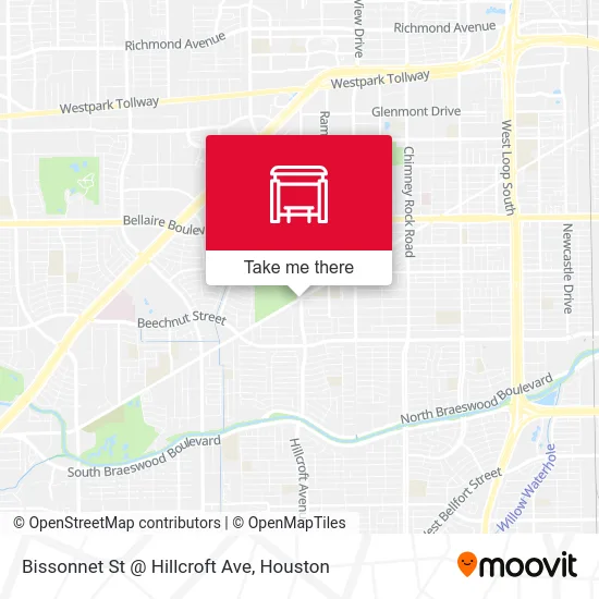 Mapa de Bissonnet St @ Hillcroft Ave
