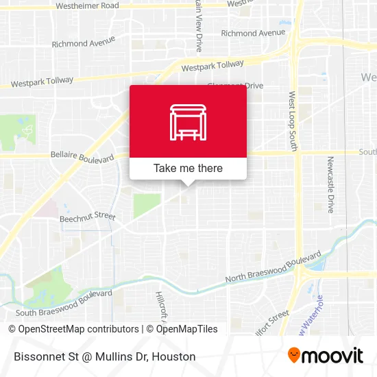 Bissonnet St @ Mullins Dr map