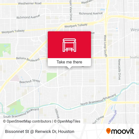 Bissonnet St @ Renwick Dr map