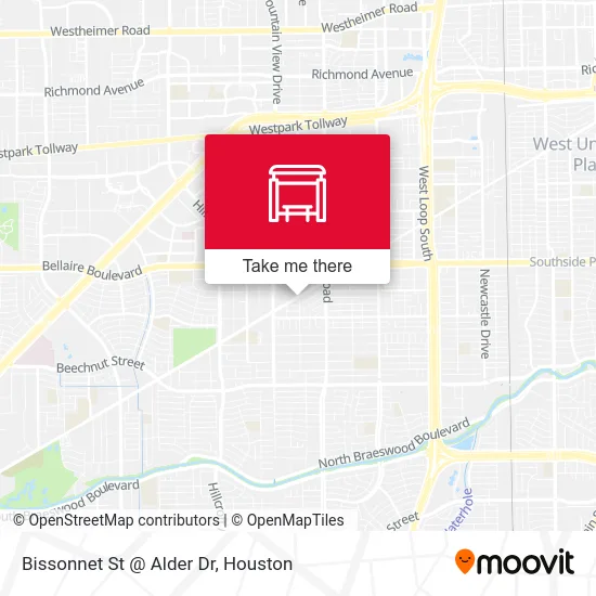 Bissonnet St @ Alder Dr map