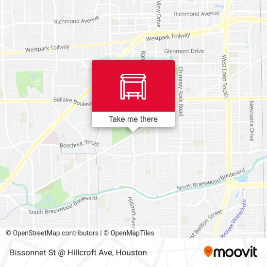 Mapa de Bissonnet St @ Hillcroft Ave