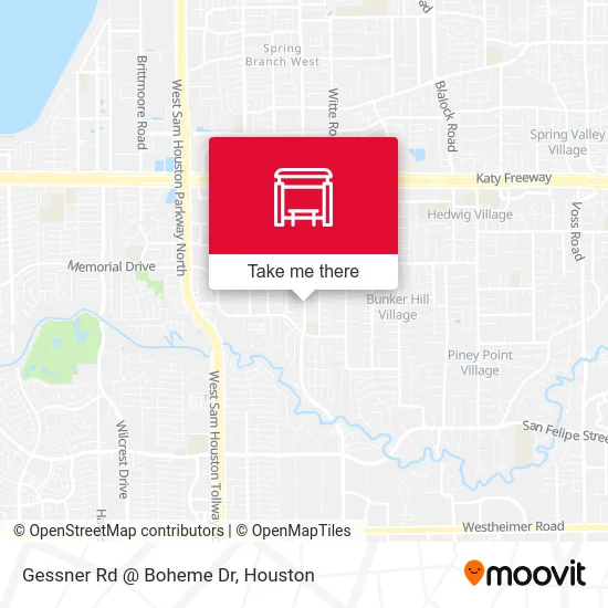 Gessner Rd @ Boheme Dr map